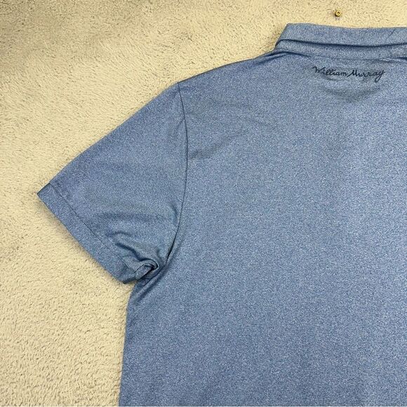 William Murray Polo Shirt Mens XXL Blue Golf Stretch Performance Contrast Plaid - Picture 9 of 16